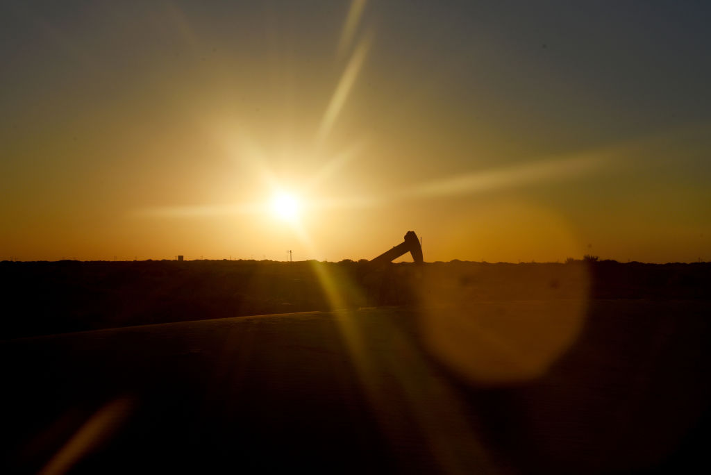 An pump jack in Monahans, Texas.