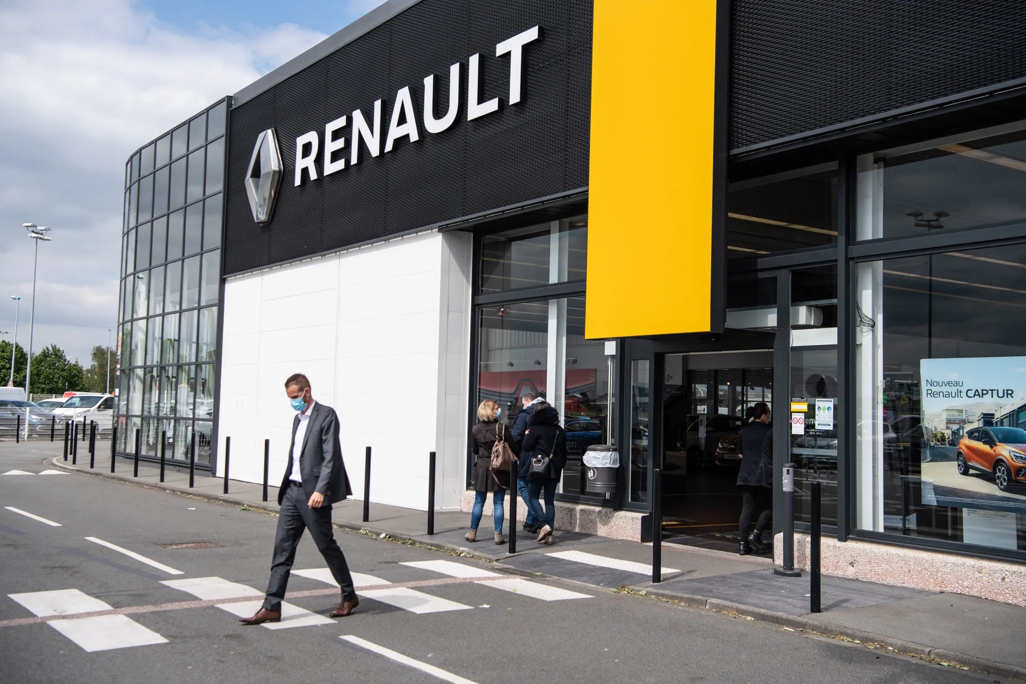 Outside a Renault SA showroom in Lille, France.