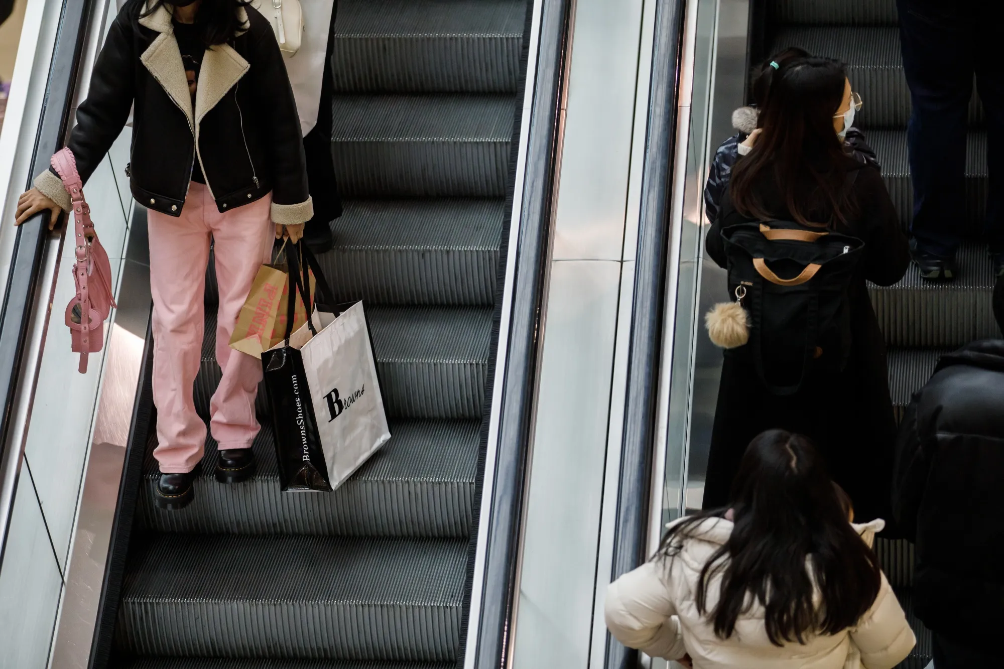 Shoppers in the Toronto Eaton Centre on Black Friday in Toronto, Ontario, Canada.&nbsp;Preliminary data suggest GDP edged up 0.1% in August, as declines in the retail and oil and gas industries partly offset increases in the wholesale and finance sectors,&nbsp;Statistics Canada&nbsp;reported on Friday September 29, 2023.