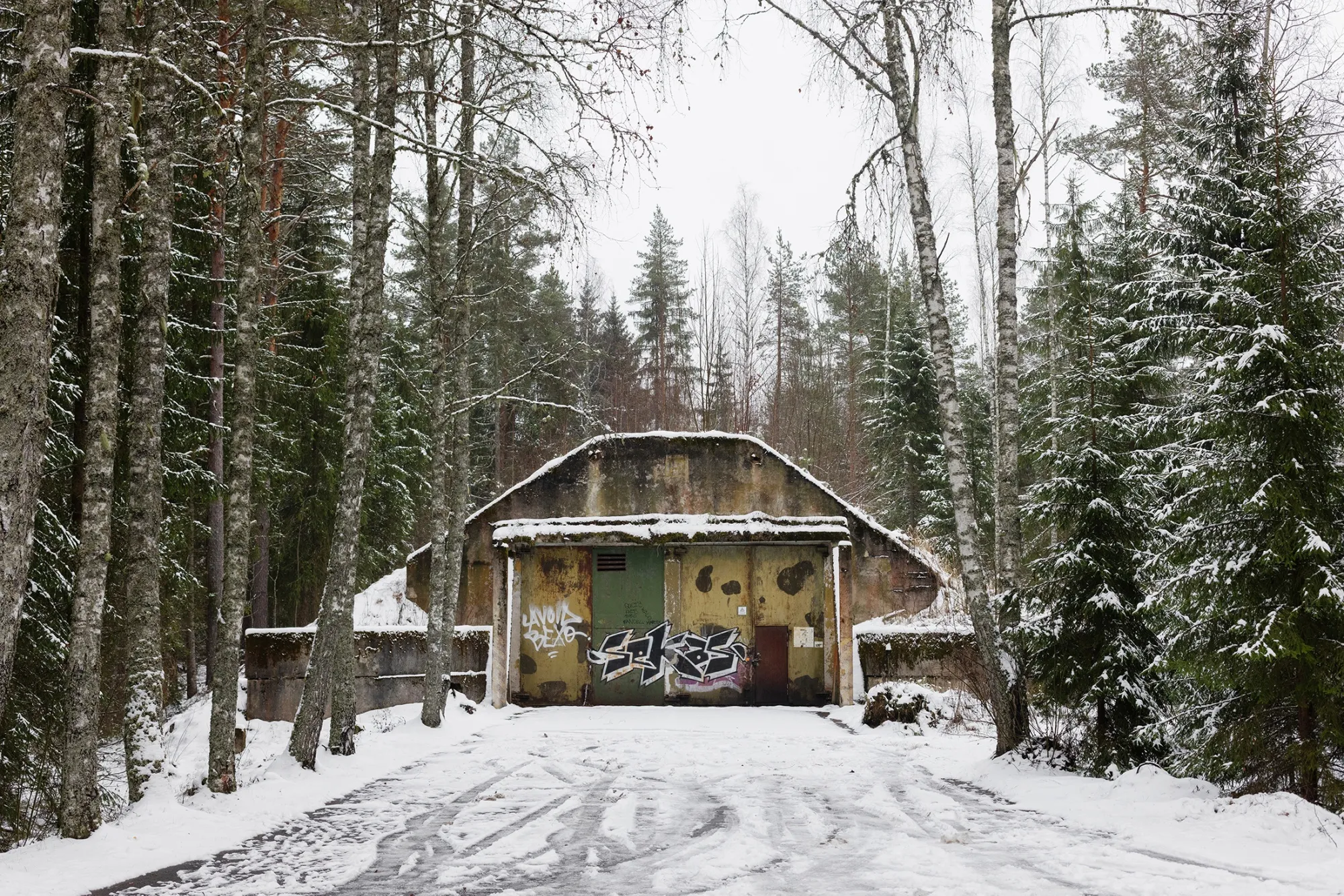 One of the four Soviet rocket hangars on Latvia’s borderlands in Zeltiņi