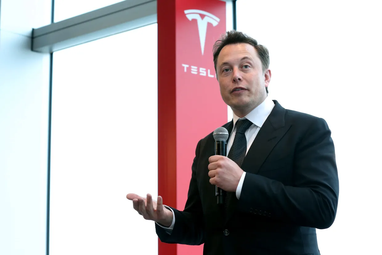 Elon Musk speaking in Tokyo in 2014.