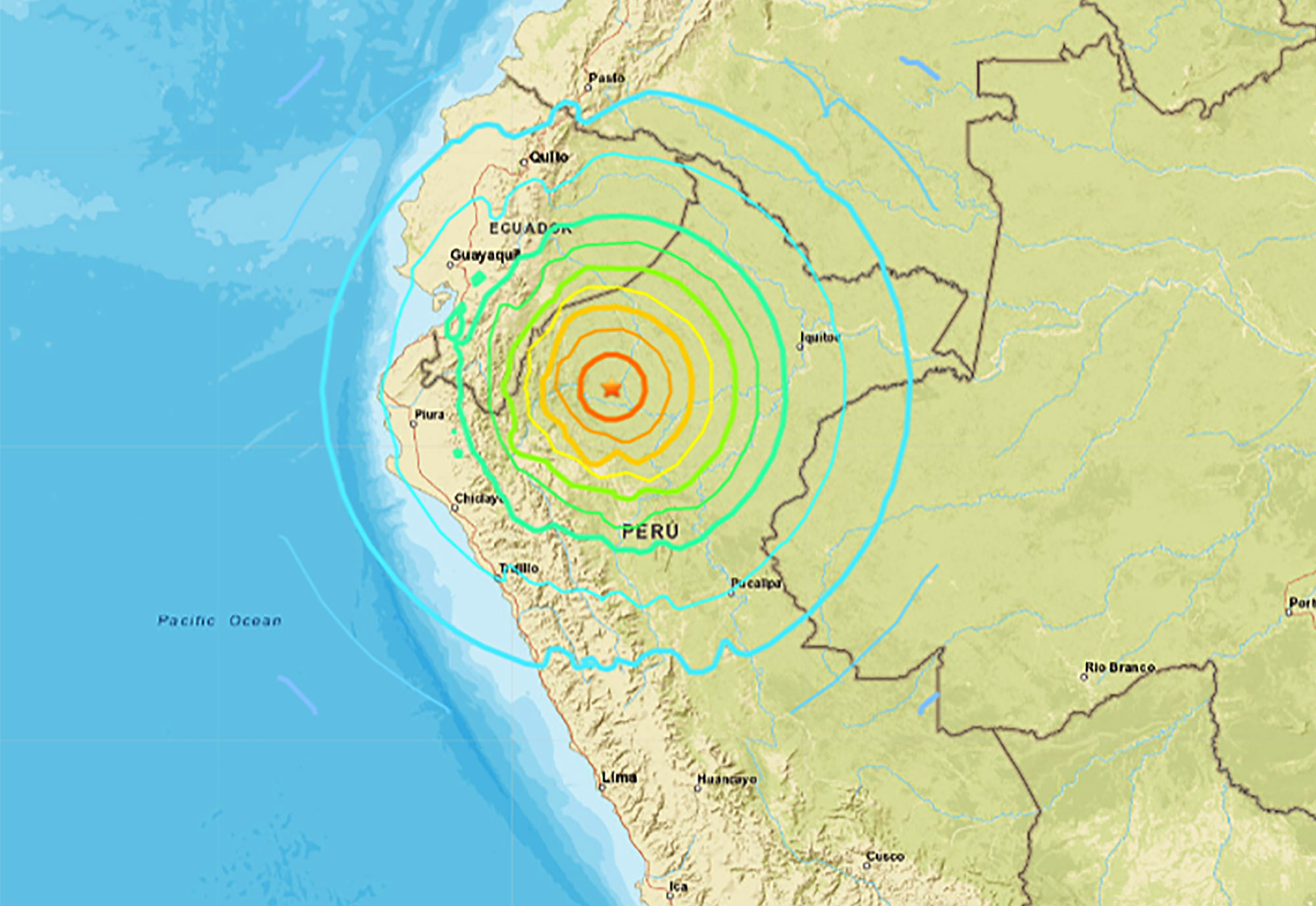 USGS Magnitude7.5 Earthquake Strikes Northern Peru Bloomberg