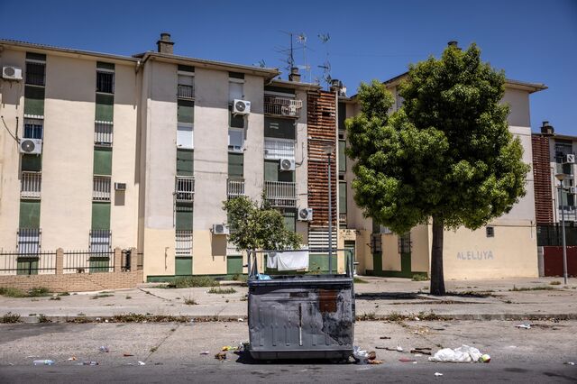 An empty street in Polígono Sur, Spain’s poorest neighborhood