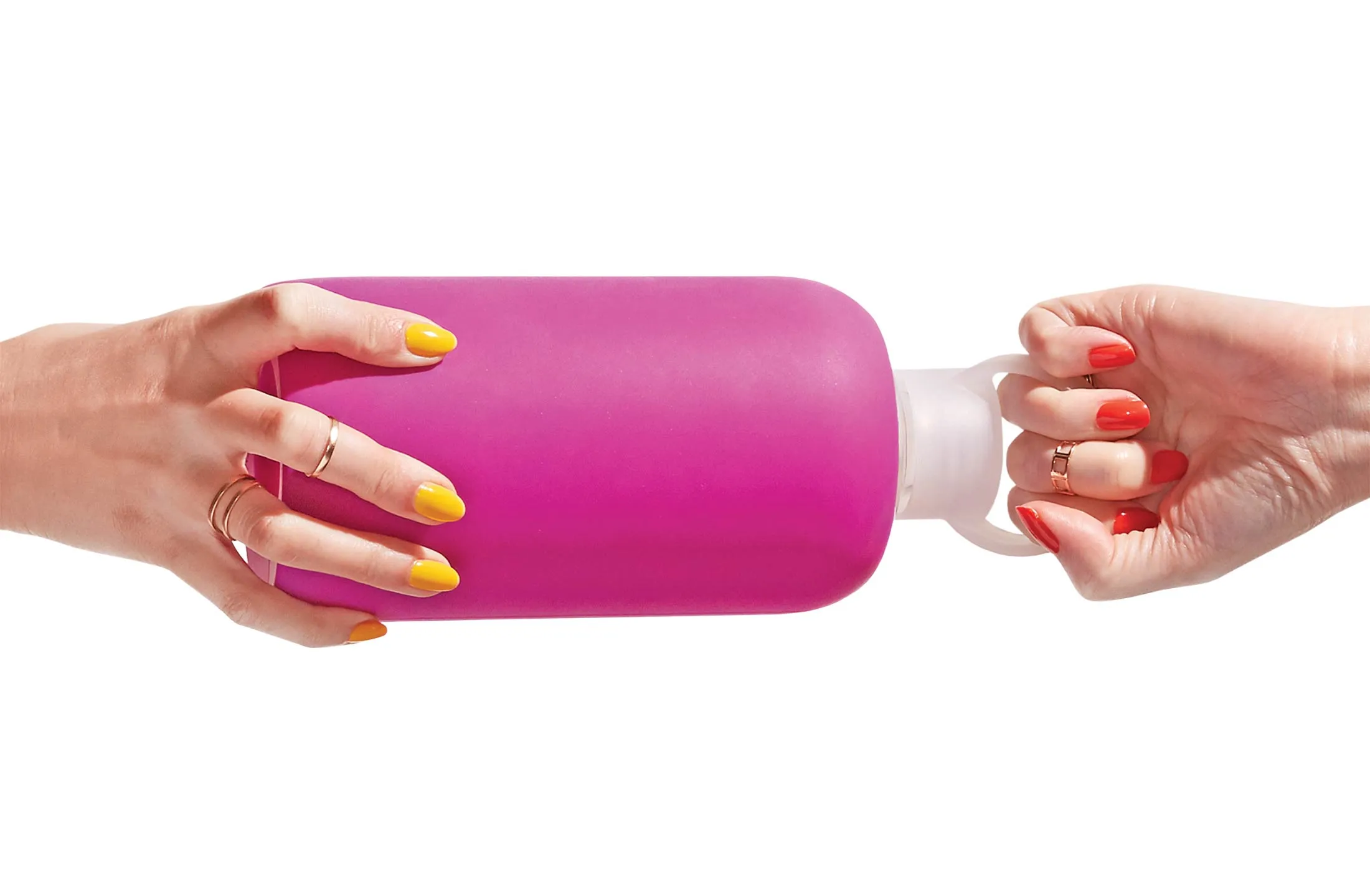 Bkr’s Lola, a 1-liter opaque fuchsia bottle, $42
