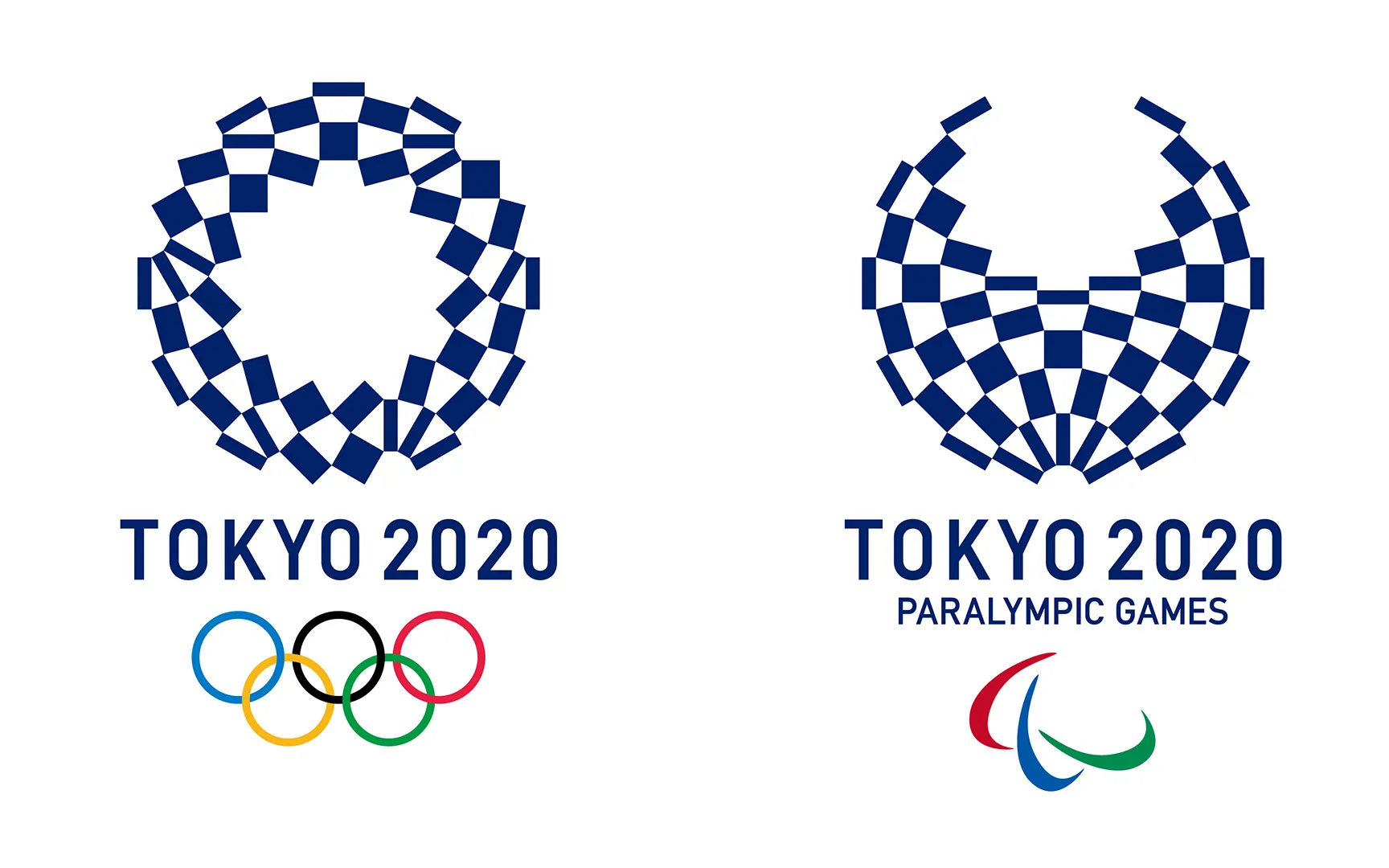 The official emblems of the 2020 Olympic and Paralympic Games.

