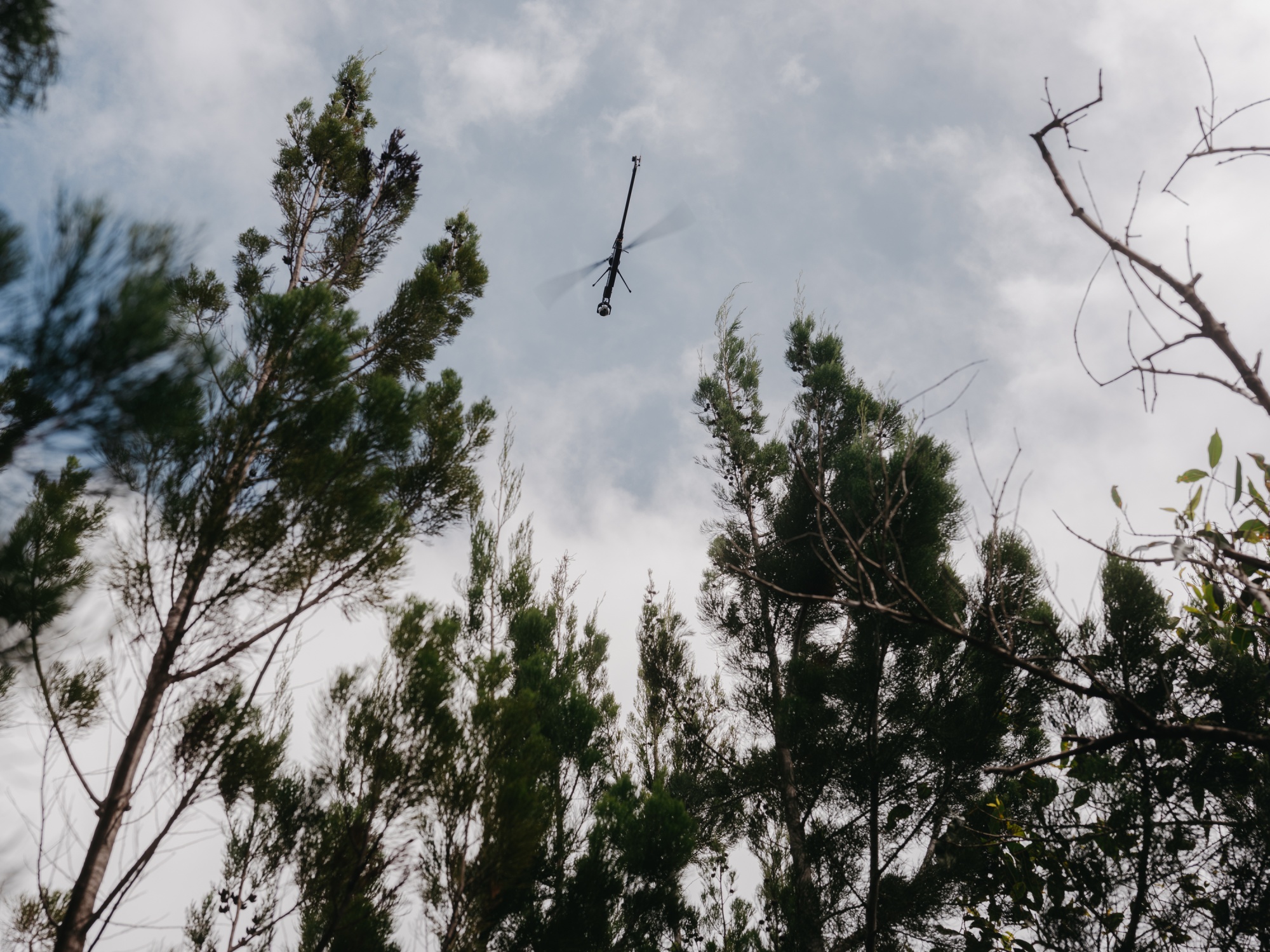 An Anduril Industries Inc. Ghost-X reconnaissance drone during training exercises at Lightning Academy at Schofield Barracks in Honolulu, Hawaii, US, on Sunday, Nov. 9, 2025. The US Army is pitting ideas born in Washington against battlefield realities, with the outcomes shaping how future wars will be fought. Photographer: Christopher Lee/Bloomberg