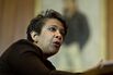 Loretta Lynch, U.S. attorney general, speaks during an interview at the Department of Justice in Washington on Dec. 7, 2015.
