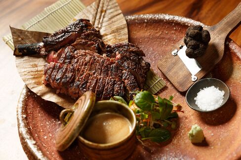 The rib-eye at Zuma is simply grilled—and delicious.