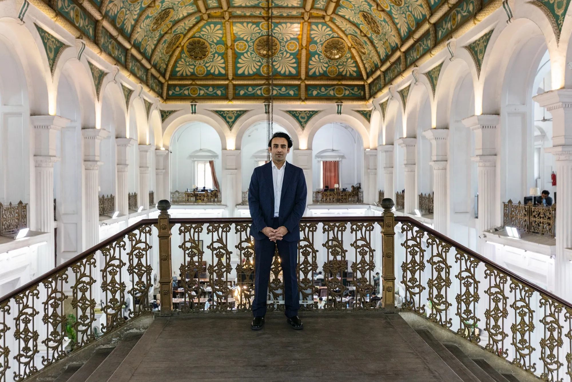 Bilal Bin Saqib&nbsp;at the Quaid-e-Azam&nbsp;Library in Lahore.