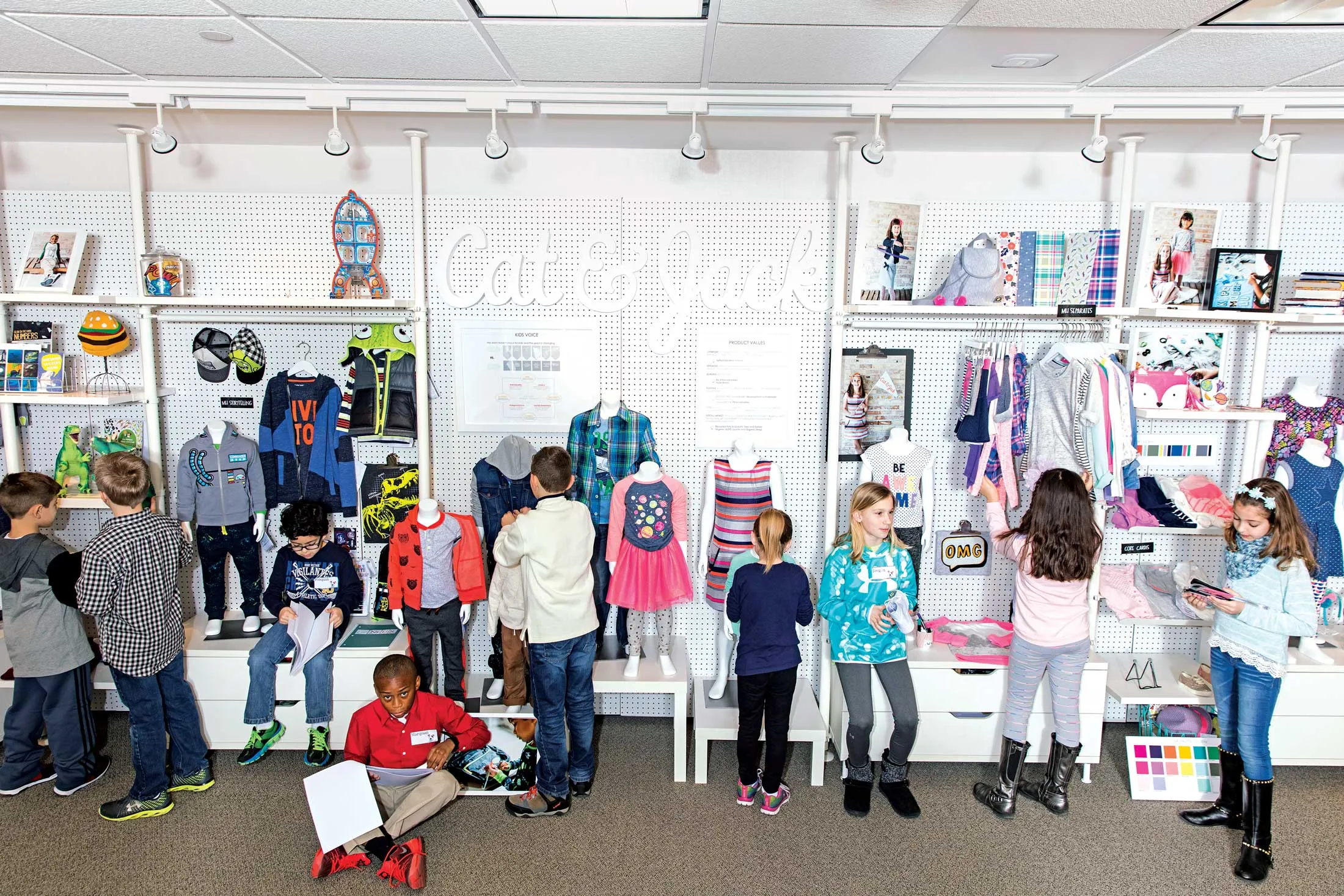 Mini taste arbiters select favorites at Target’s head office.
