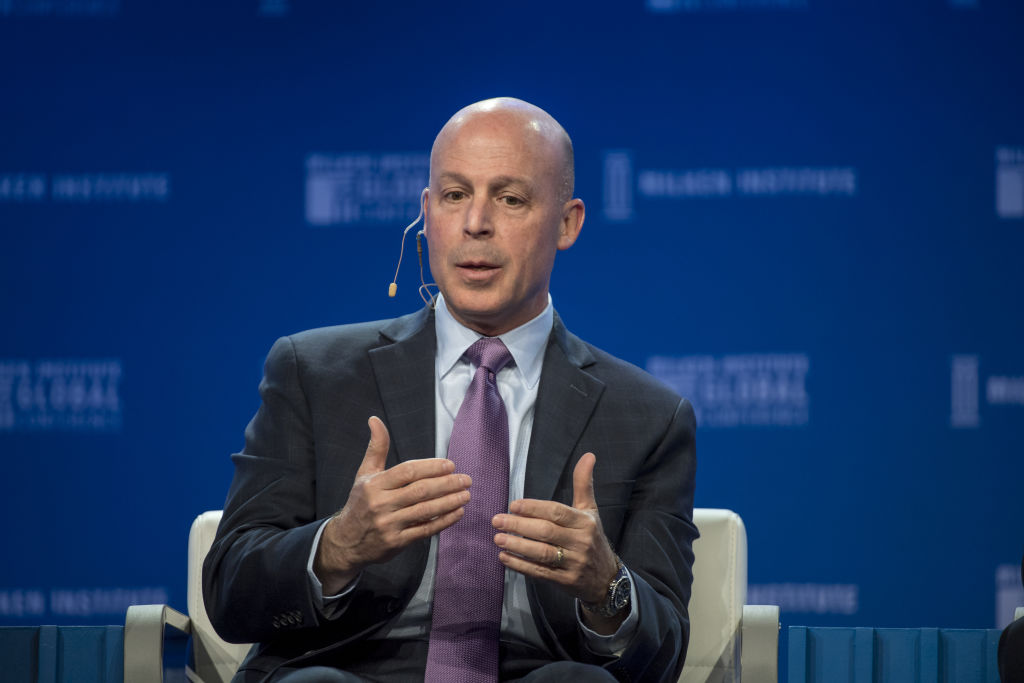 Mark Alles, chief executive officer of Celgene Corp., speaks during the Milken Institute Global Conference in Beverly Hills, California, U.S., on Monday, May 1, 2017.
