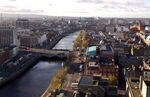 The city centre and the River Liffey is viewed across Dublin's skyline, in Dublin, Ireland, on Monday, Nov. 28, 2005. Ireland is suffering the worst economic collapse of any developed nation since the Great Depression, according to the Economic &amp; Social Research Institute in Dublin.
