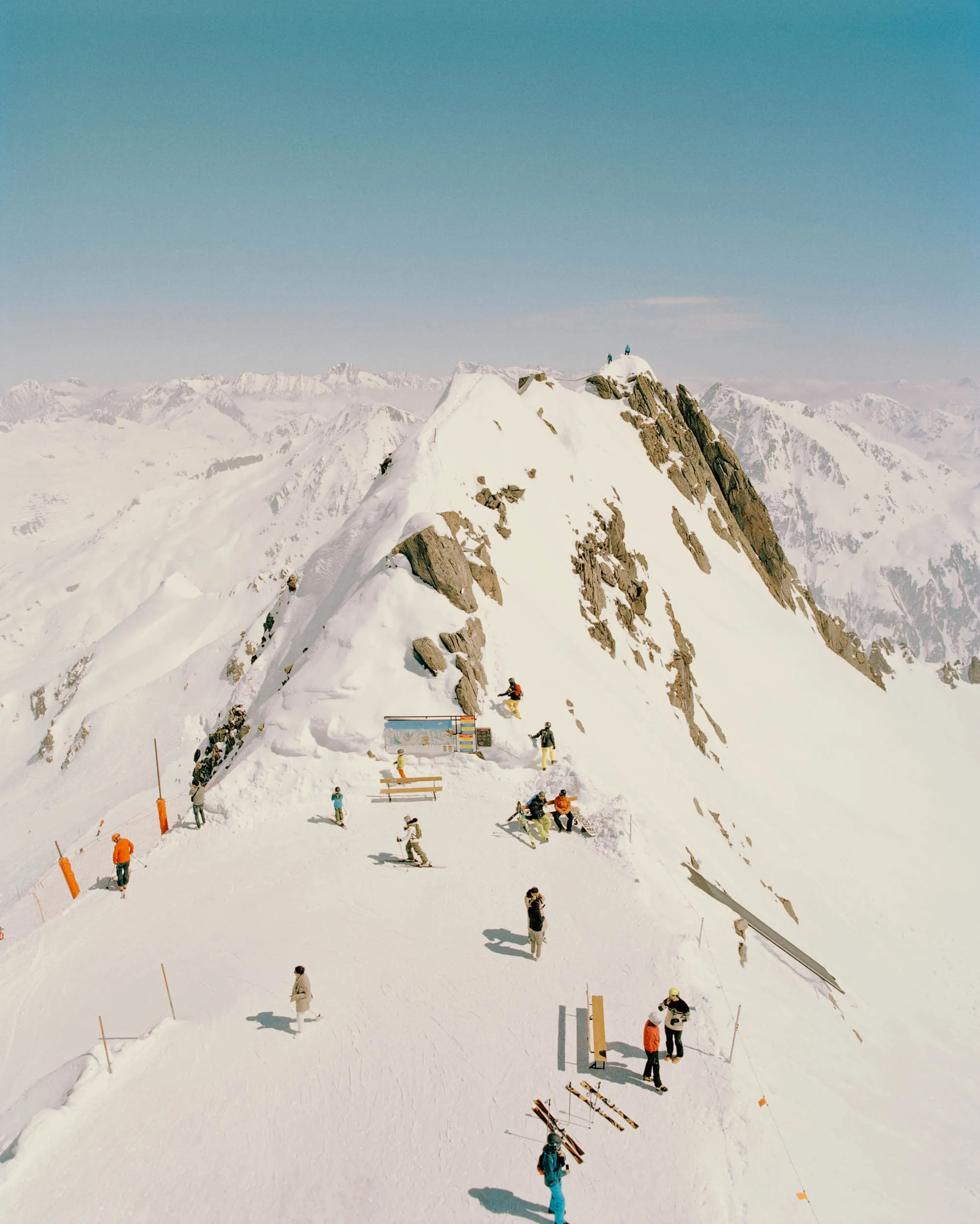 The view from the top of the ski lift on the Gemsstock.