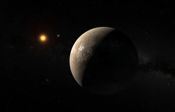 An artist's rendering of Proxima b.
