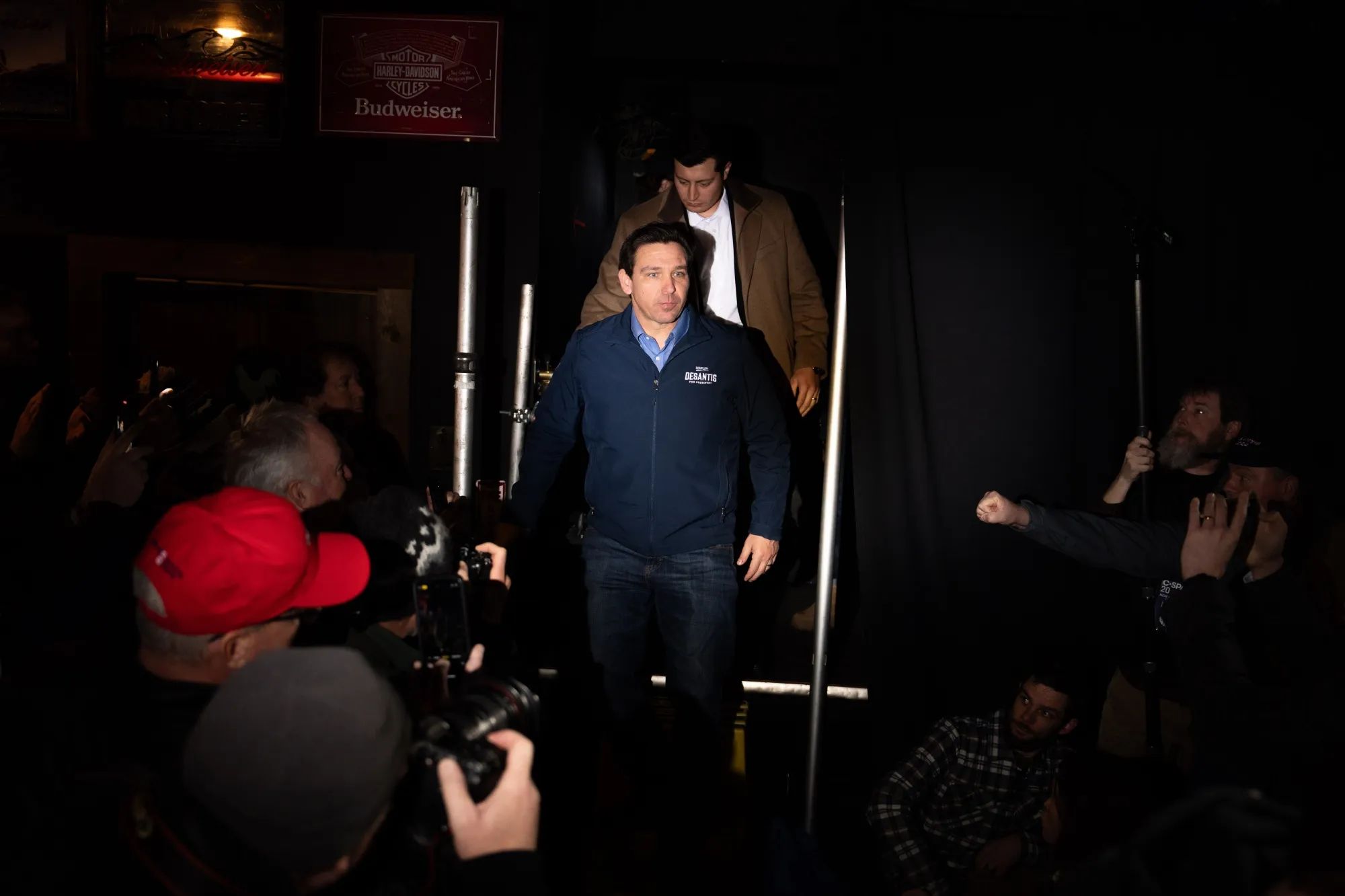 Florida Governor Ron DeSantis, campaigning Wednesday in Hampton, New Hampshire.