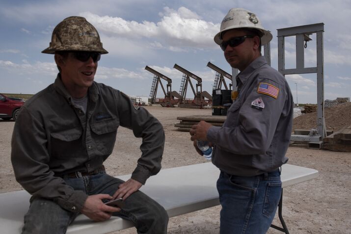 Vice President Mike Pence Visits Permian Basin Oil Field And Diamondback Oil Rig