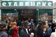 Starbucks CEO Unveils Replica Of Original Store In New York