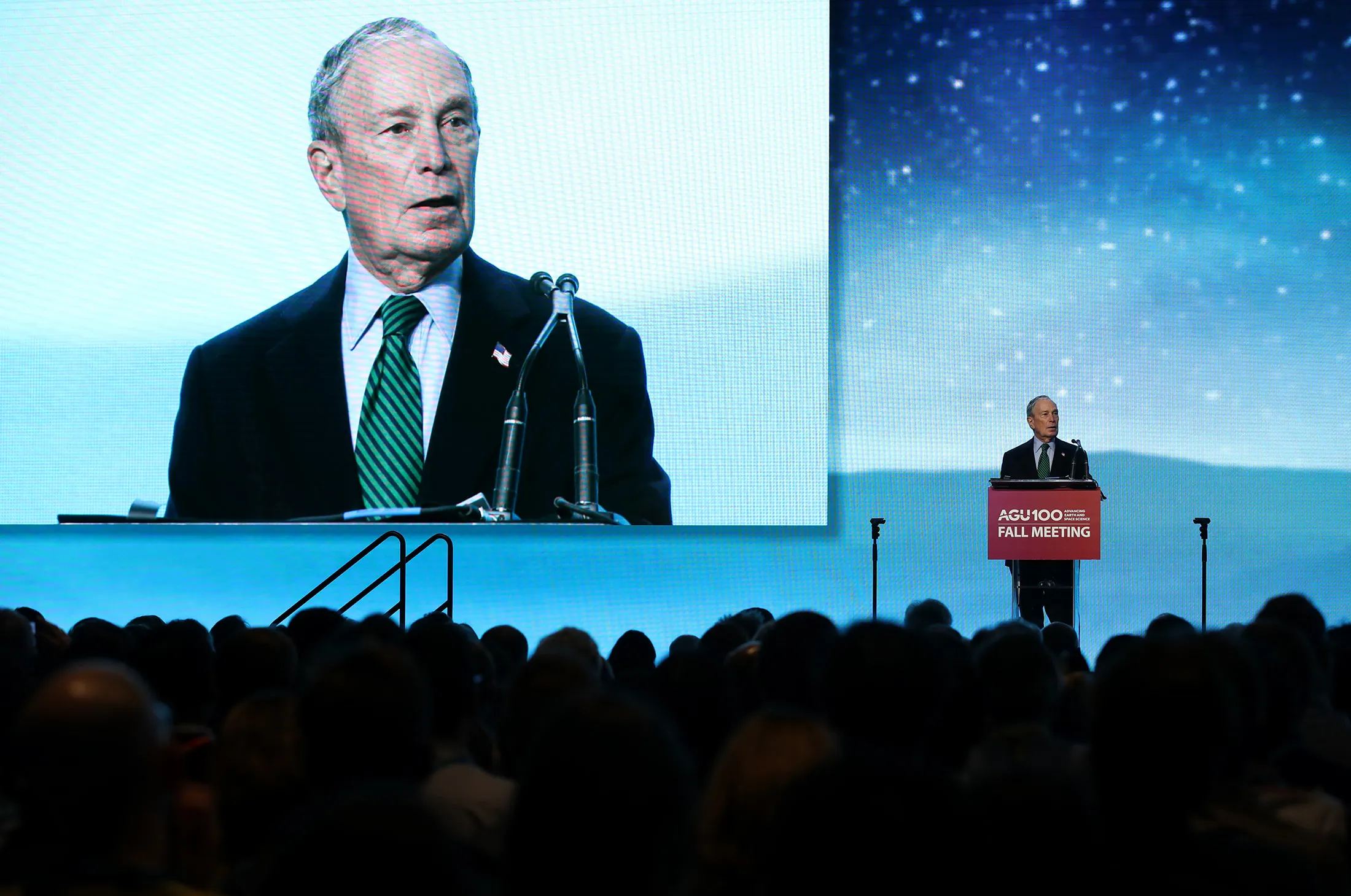 Michael Bloomberg in San Francisco, California on Dec. 11.