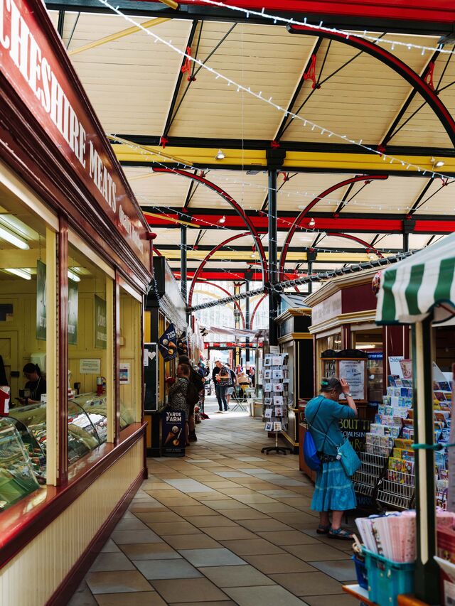 Stockport’s central market.