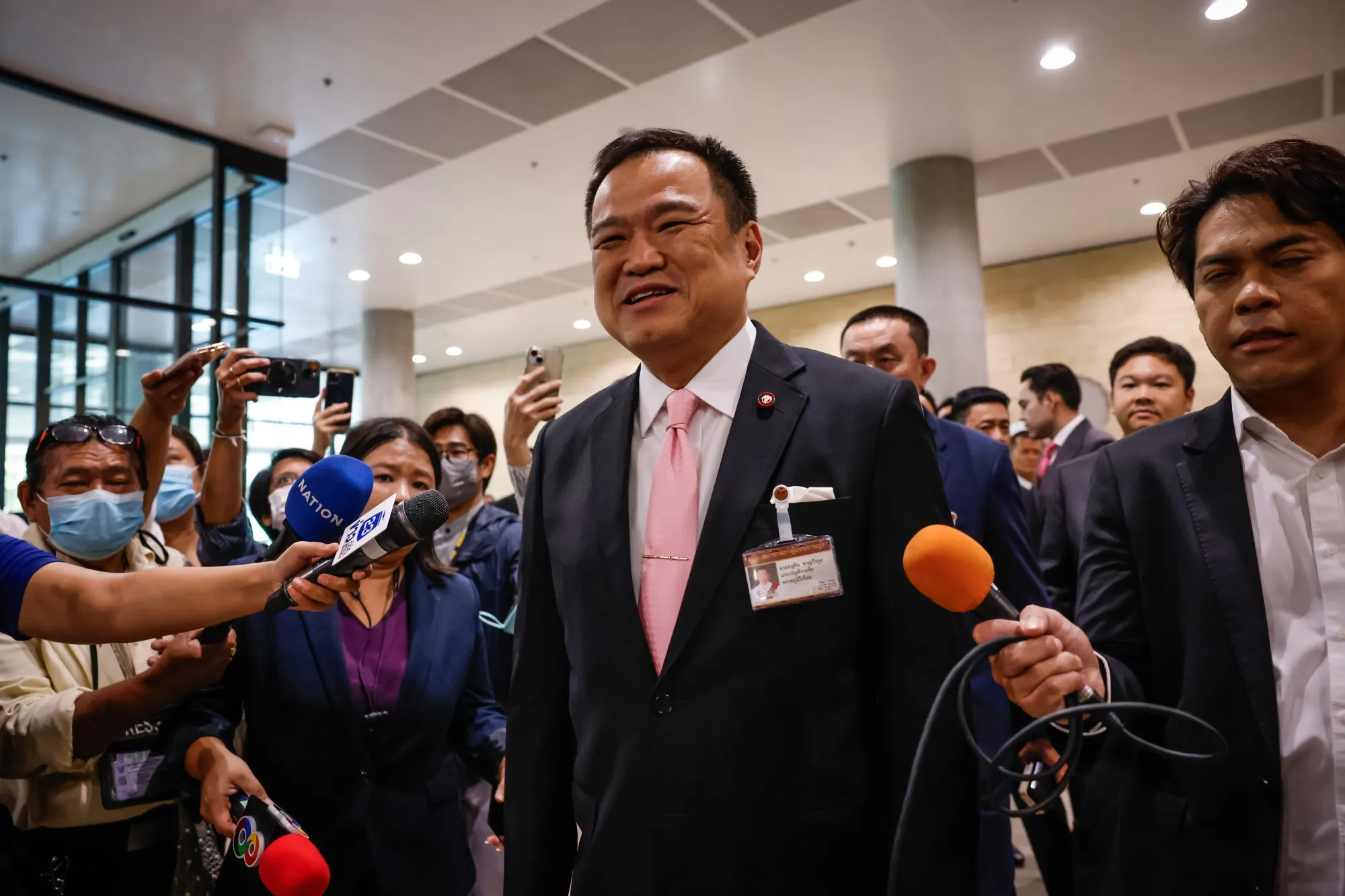 Anutin Charnvirakul in Bangkok on July 2023.