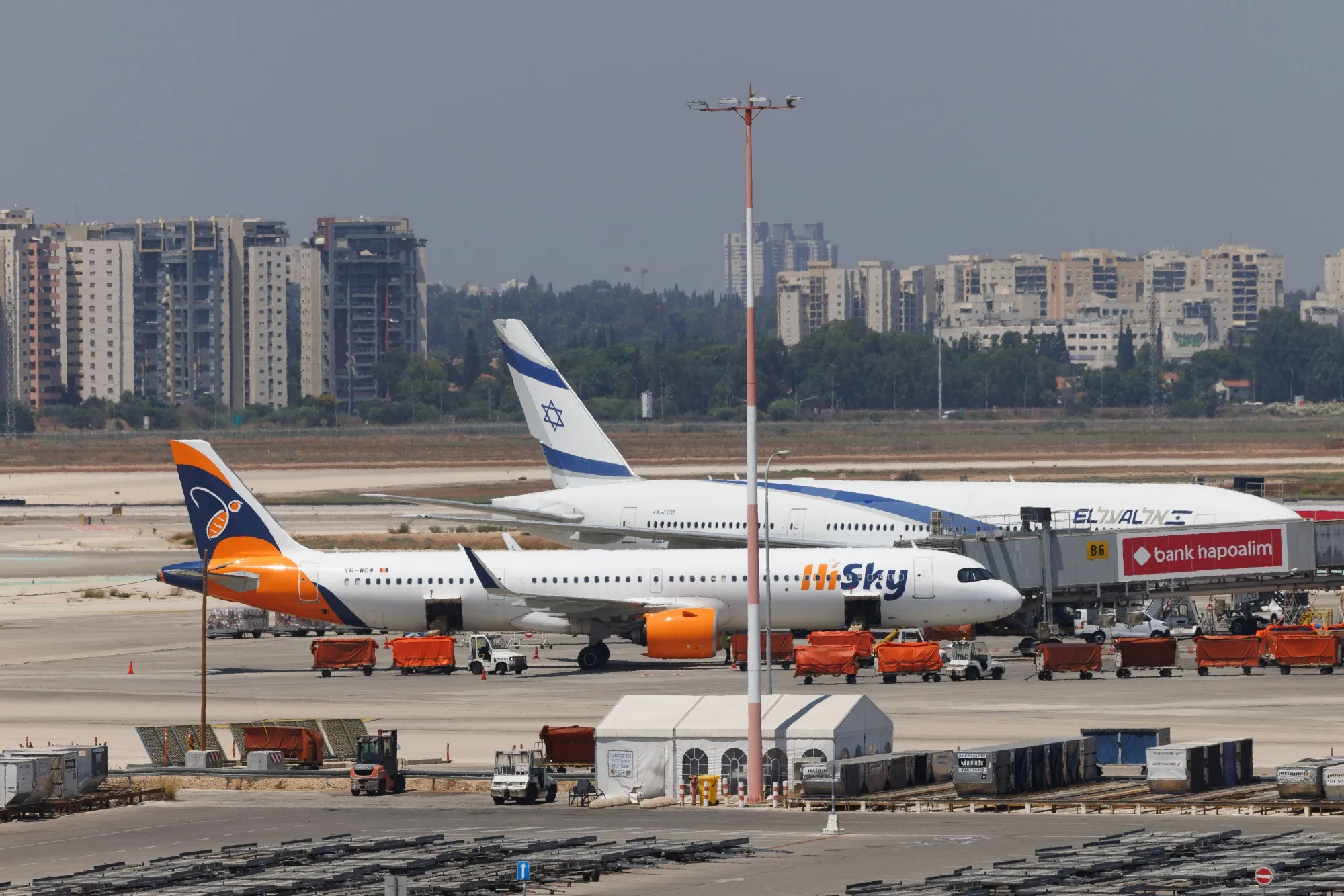 Aircraft&nbsp;at Ben Gurion airport in Tel Aviv, Israel.