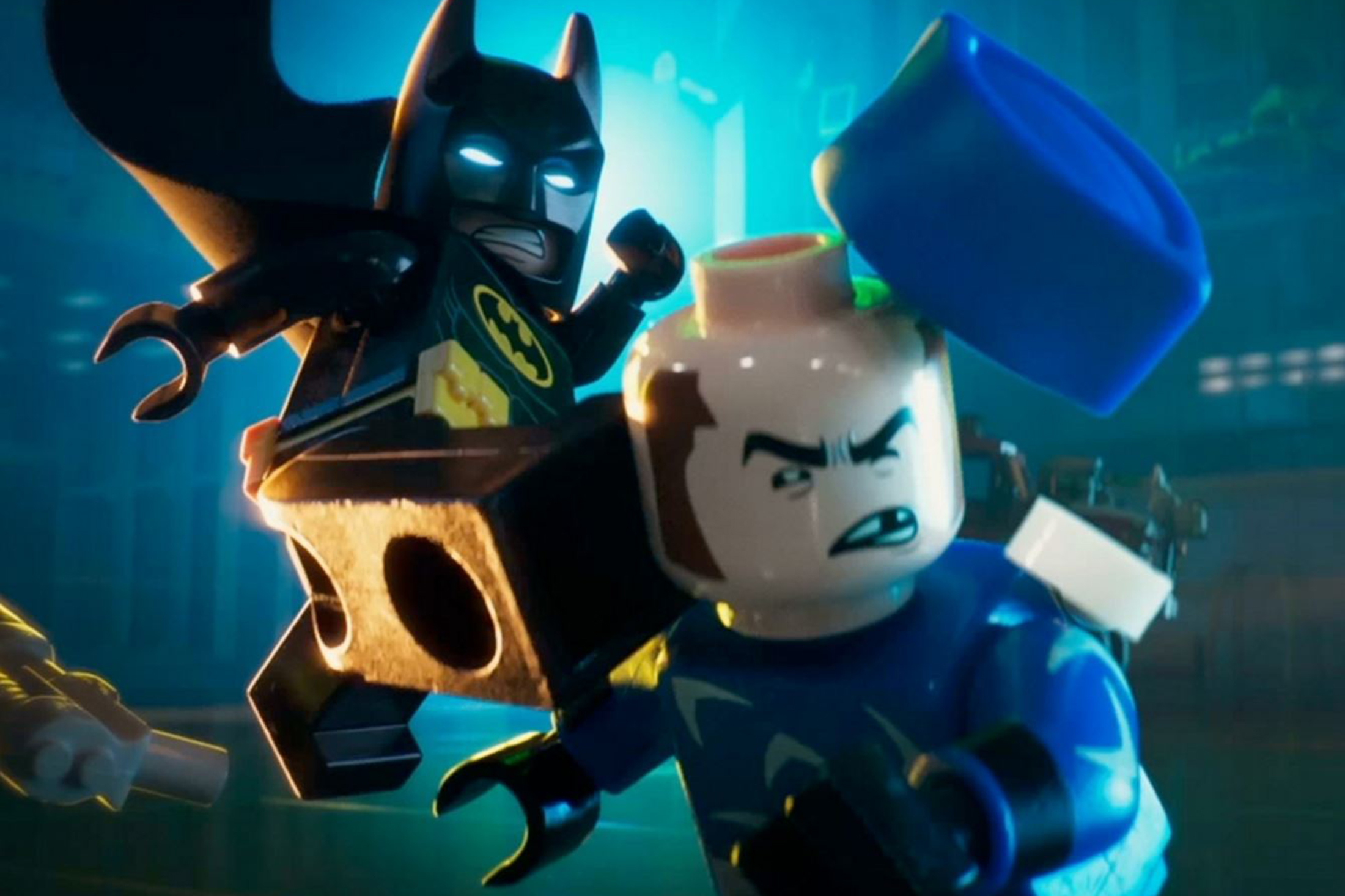Lego Batman in action.
