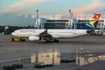South African Airways aircraft at Munich International Airport.