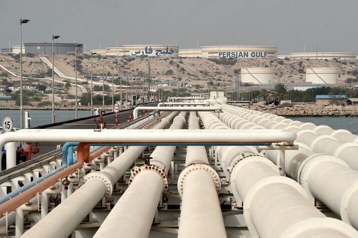 Kharg Island oil terminal, Iran.