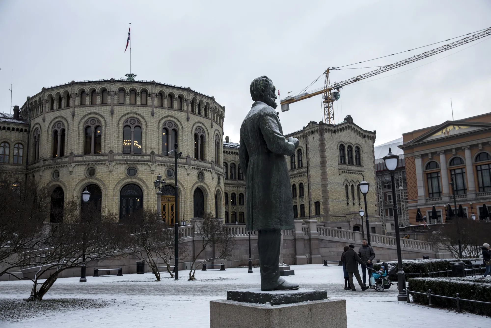 Norway Center Party Leader Trygve Slagsvold Vedum Interview