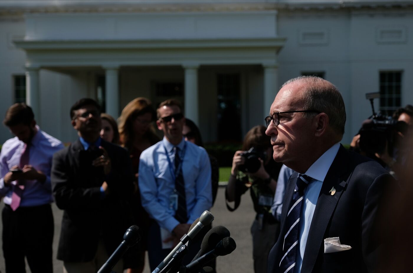 National Economic Council Director Larry Kudlow Speaks At White House