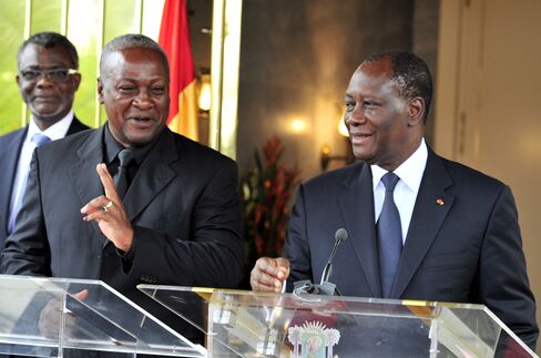 John Dramani Mahama And Alassane Ouattara