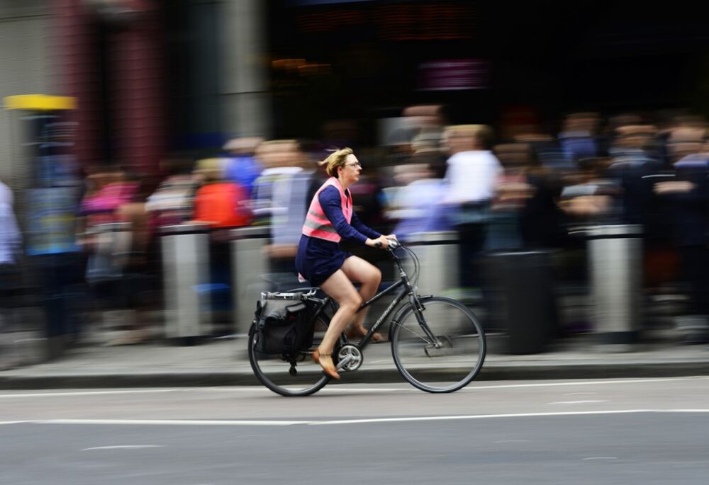 biking to work sweat