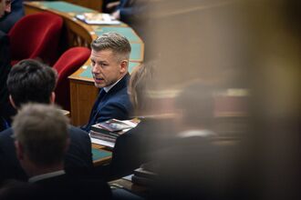 Peter Magyar during his inauguration on May 9.