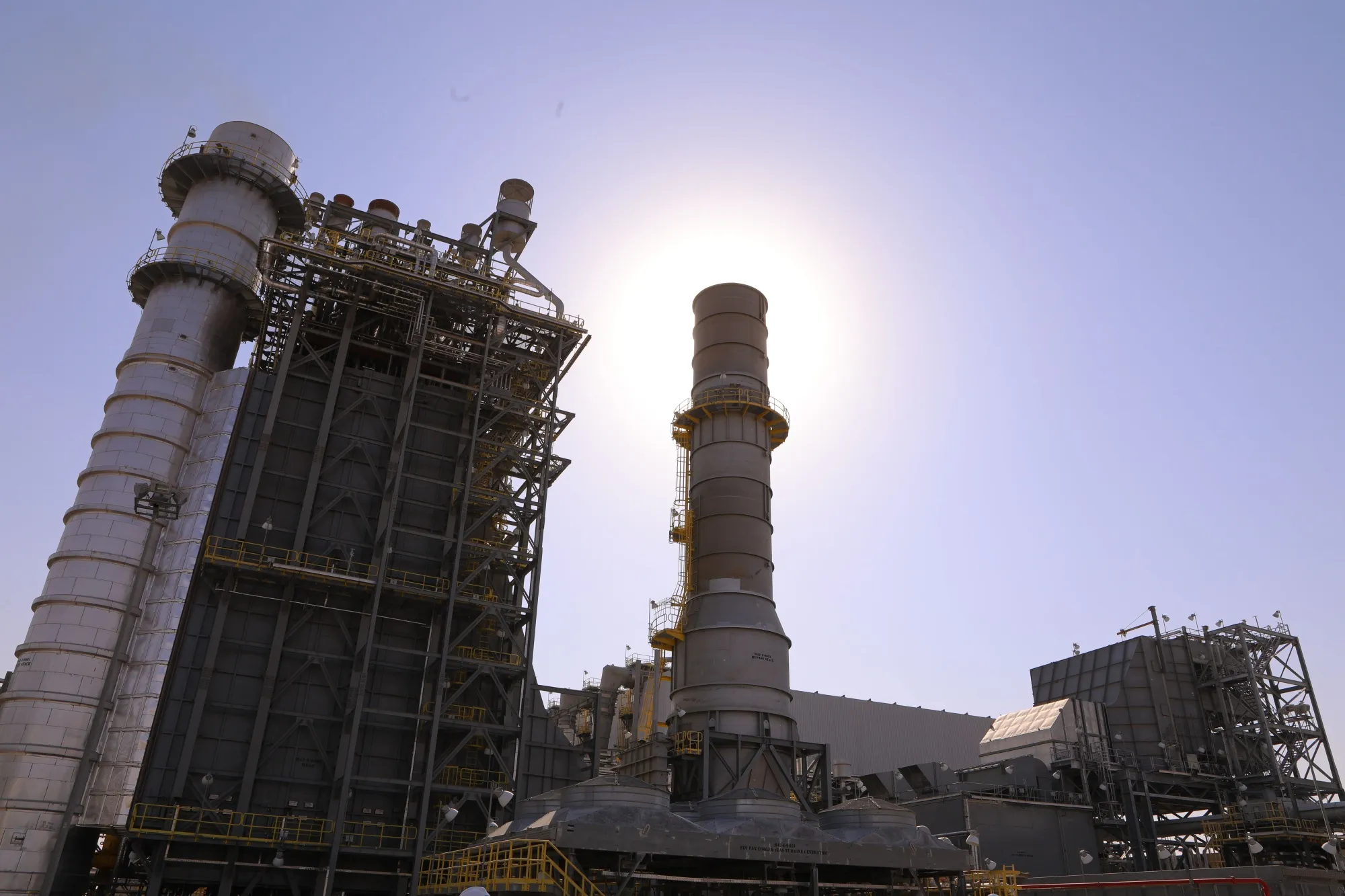 A gas turbine generator at the Khurais Processing Department in the Khurais oil field in Khurais, Saudi Arabia.