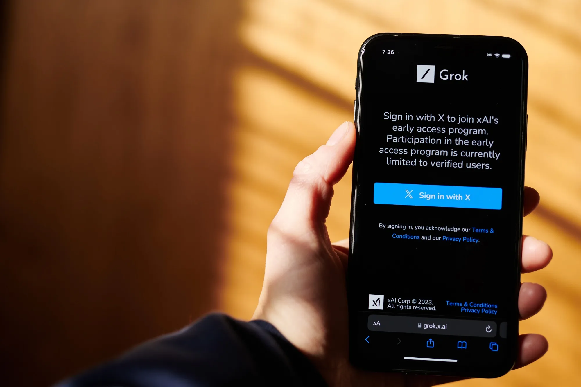 The Grok website