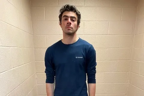 Luigi Mangione following his arrest at the police station in Altoona, Pennsylvania, on Dec. 9, 2024.