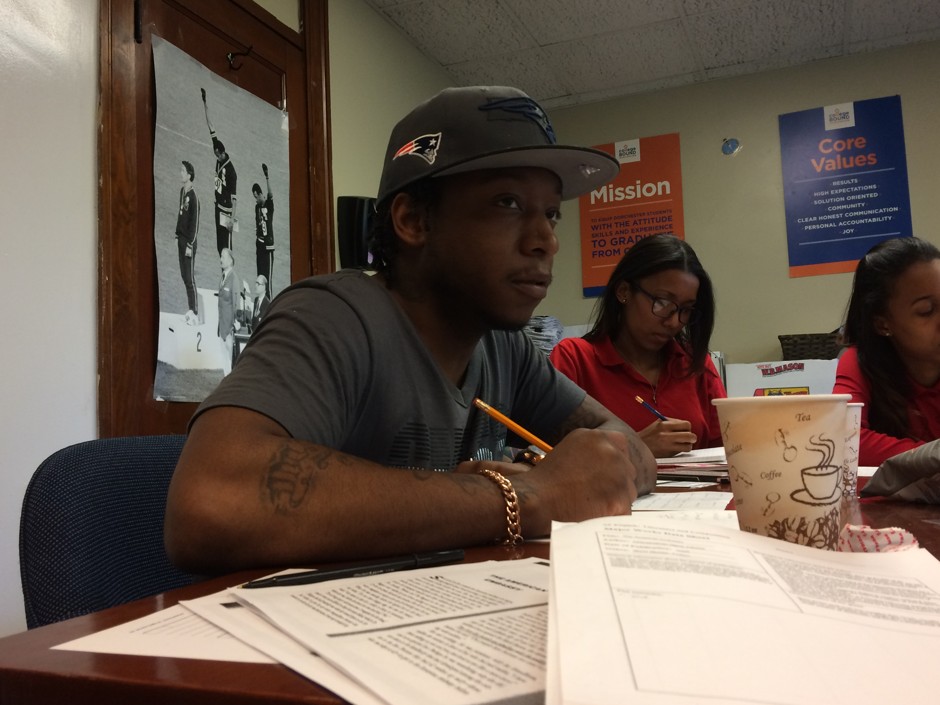 Street smart: Antonio Franklin is earning $400 a week as a participant in Boston Uncornered. He has already earned his GED; in the fall, he'll attend Bunker Hill Community College.