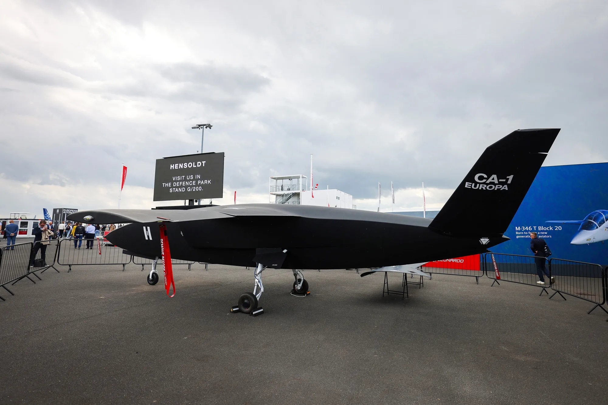 Helsing’s CA-1 Europa autonomous uncrewed combat vehicle at the ILA Berlin Air Show in Berlin on Wednesday, June 10, 2026.