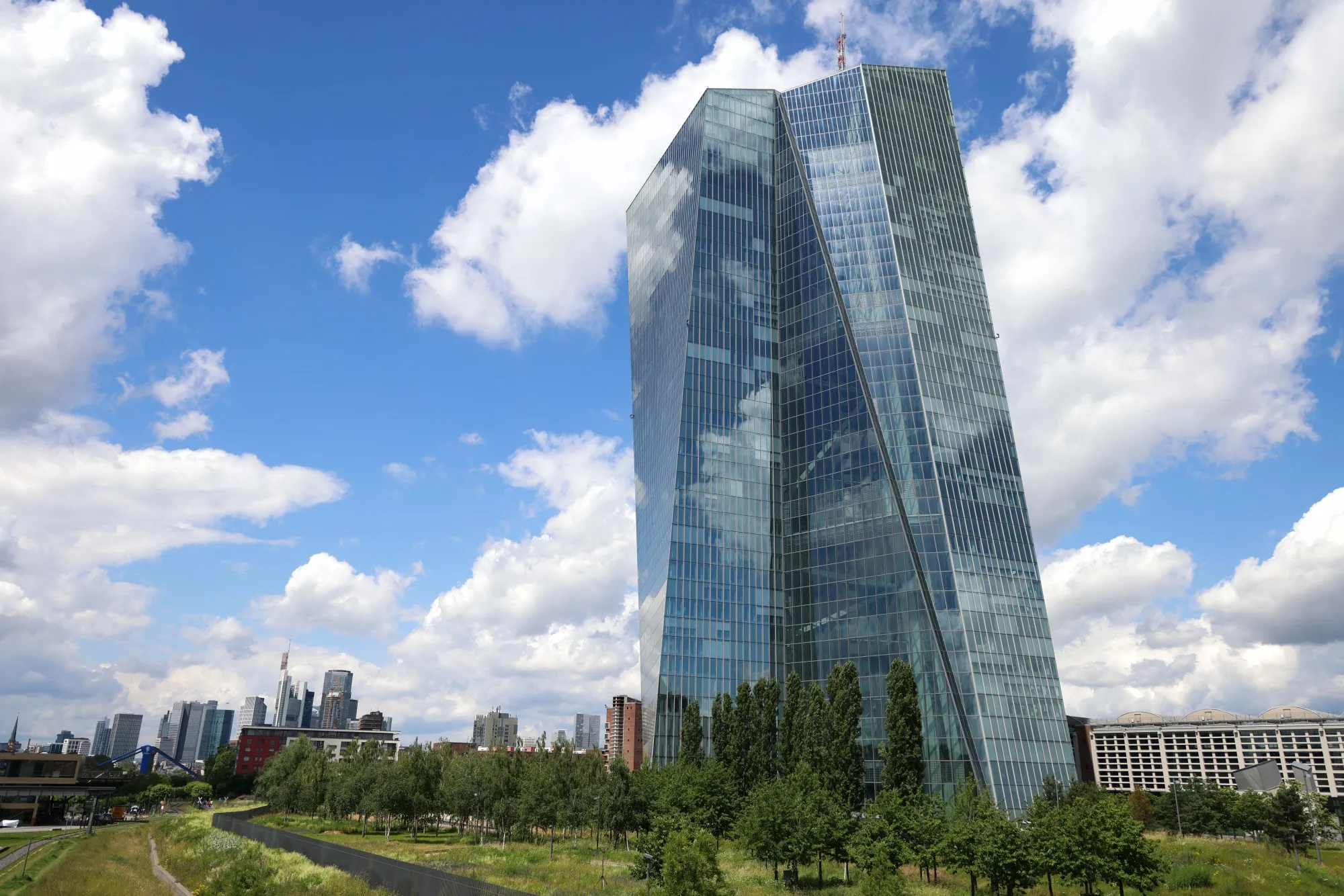 The headquarters of the European Central Bank in Frankfurt.