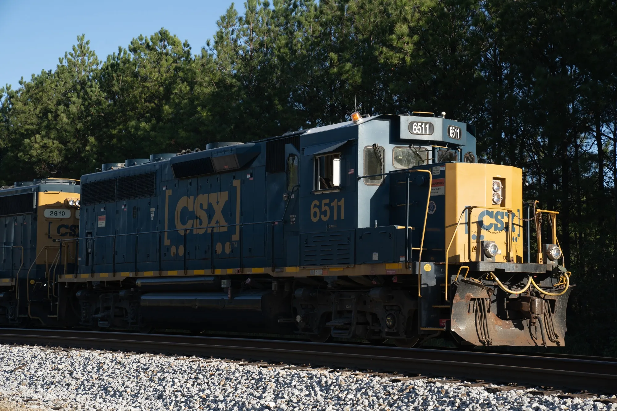 A train at the CSX Intermodal Terminals rail yard in Fairburn, Georgia.