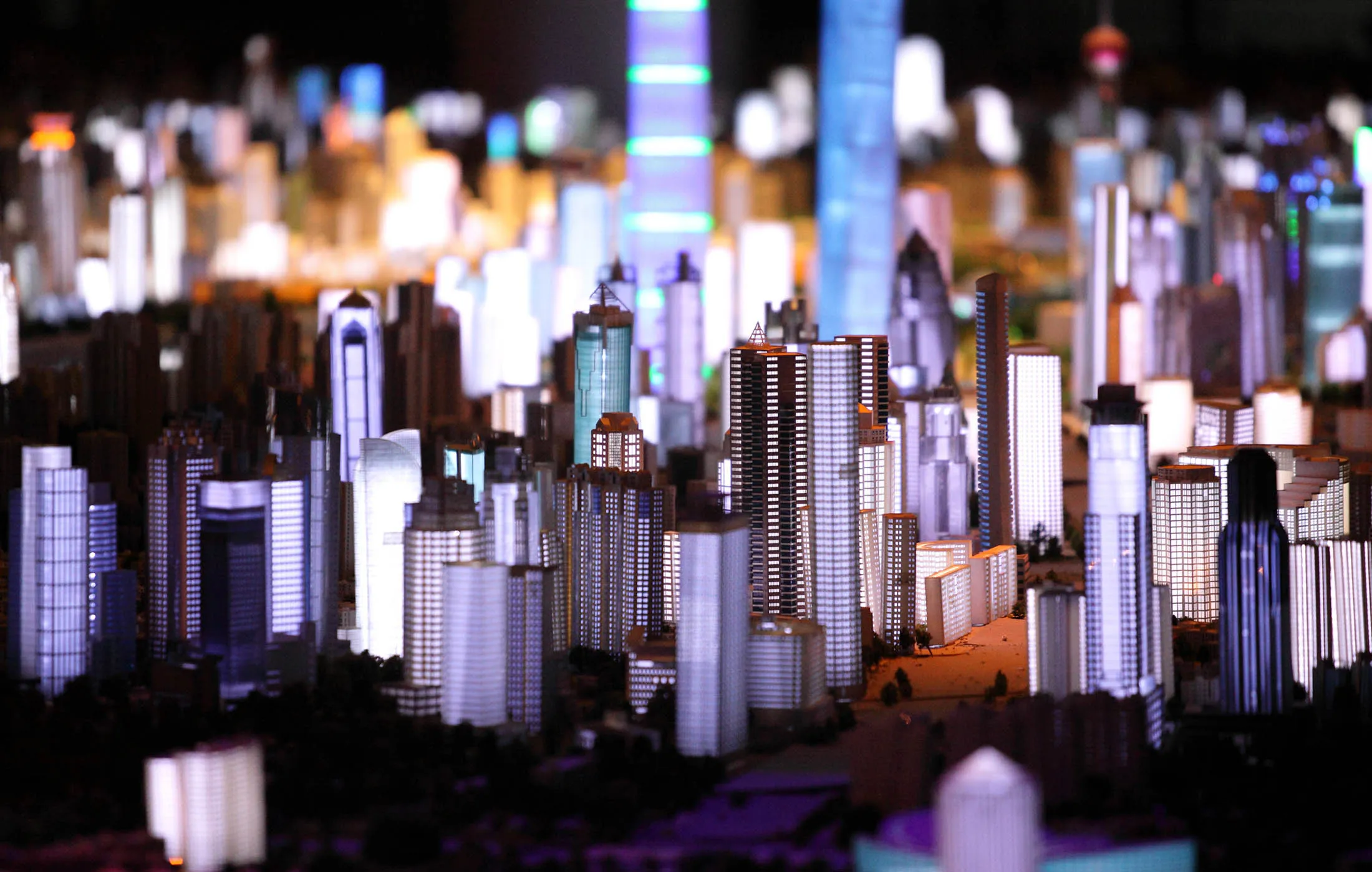 A model of the city of Shanghai is displayed at the Shanghai Urban Planning Exhibition Center in Shanghai, China, on Tuesday, Jan. 29, 2013. China's economic growth accelerated for the first time in two years as government efforts to revive demand drove a rebound in industrial output, retail sales and the housing market.

