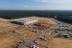 Aerial Views Of Tesla Inc. German Gigafactory Construction Site 