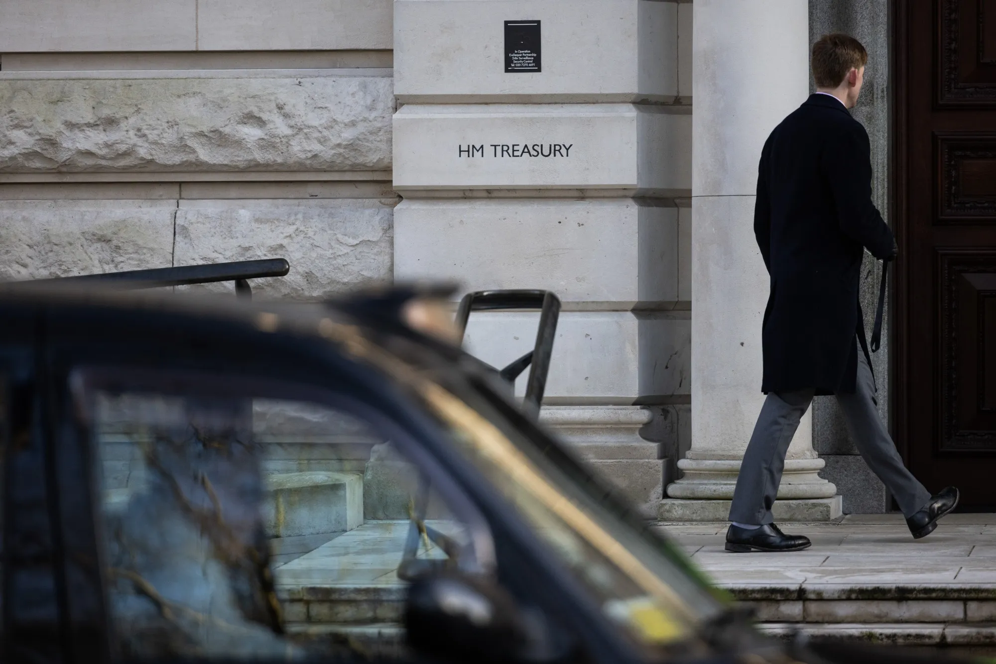 The headquarters of HM Treasury in London.