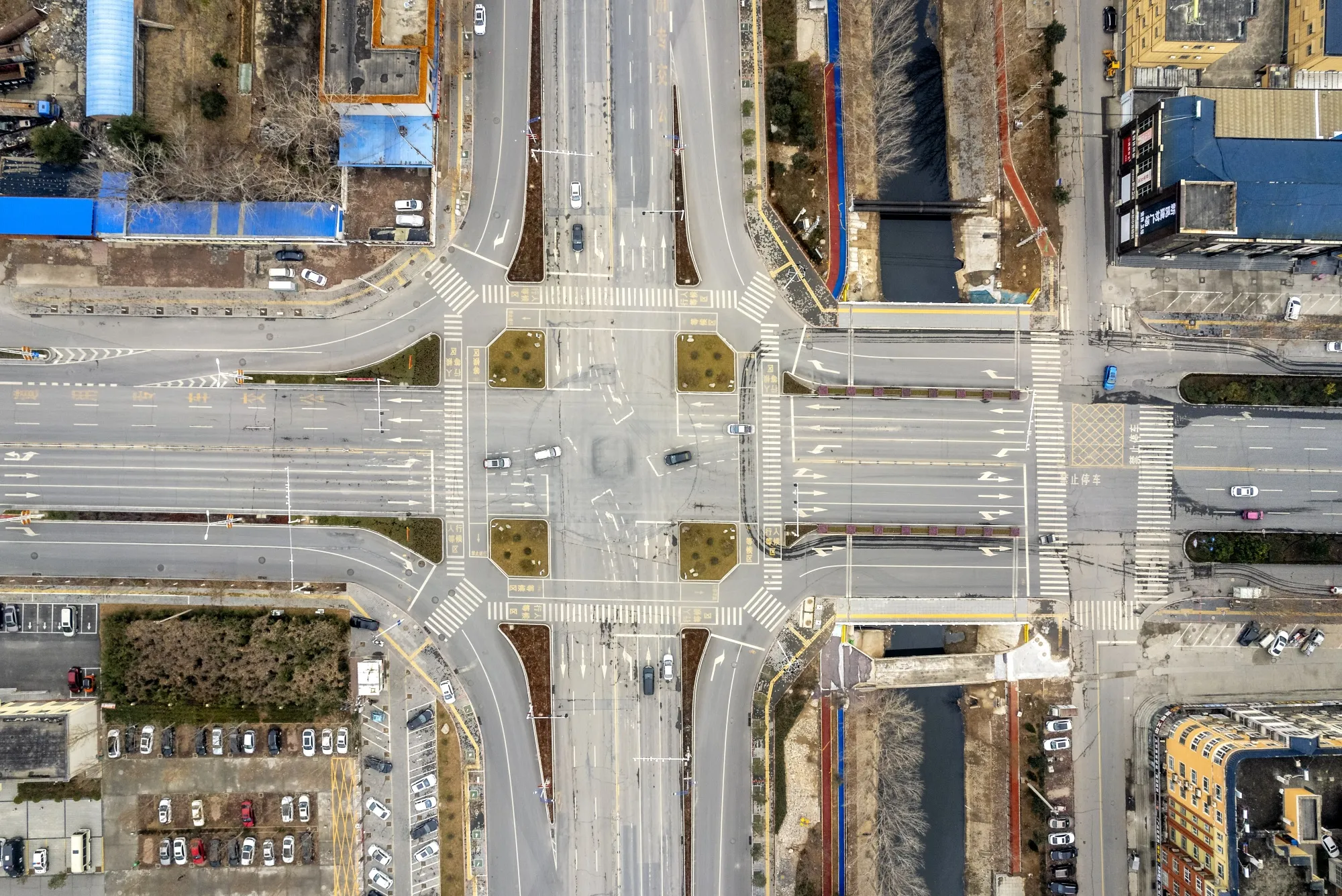 Empty roads in Anyang City, on Jan 11.