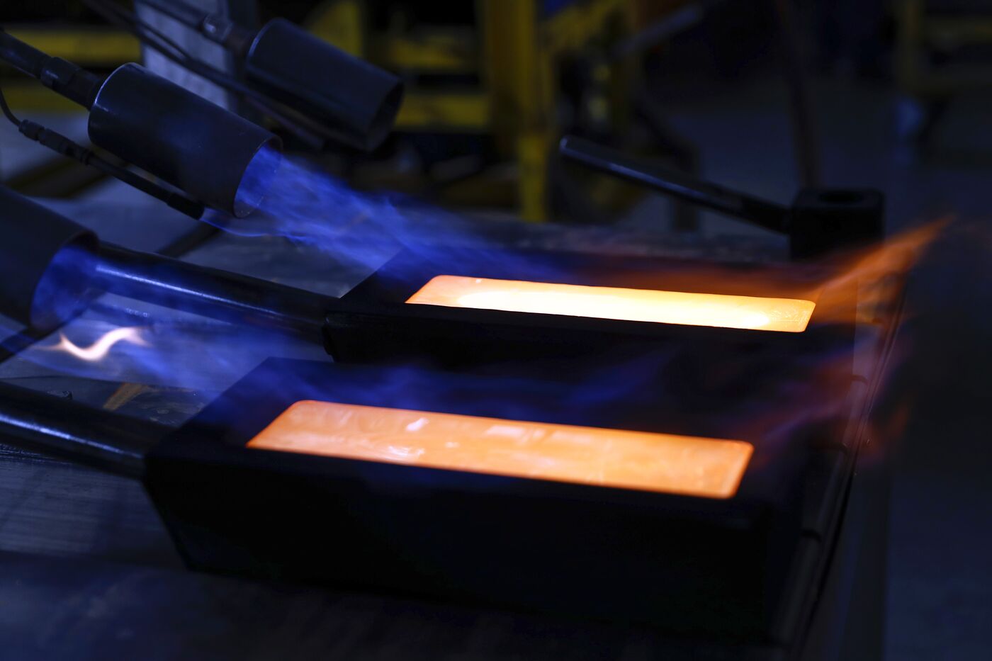 Gold Bar Casting At Valcambi SA Precious Metals Refinery