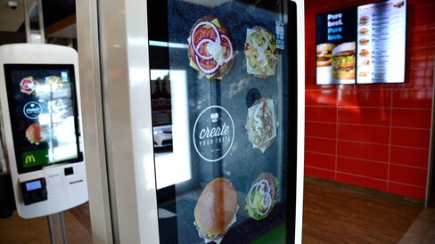 A build-your-own burger kiosk at a McDonald's in Colorado.