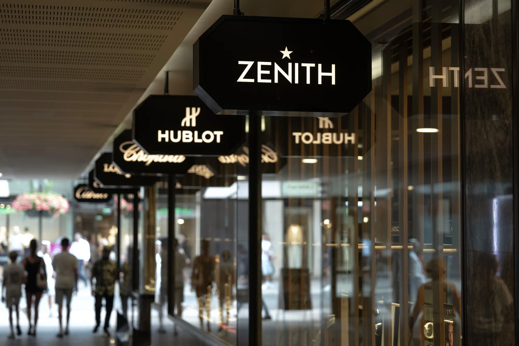 Swiss watch brands in Geneva, Switzerland.