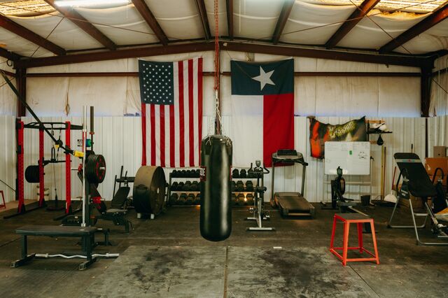 The communal gym at Proto-Town.