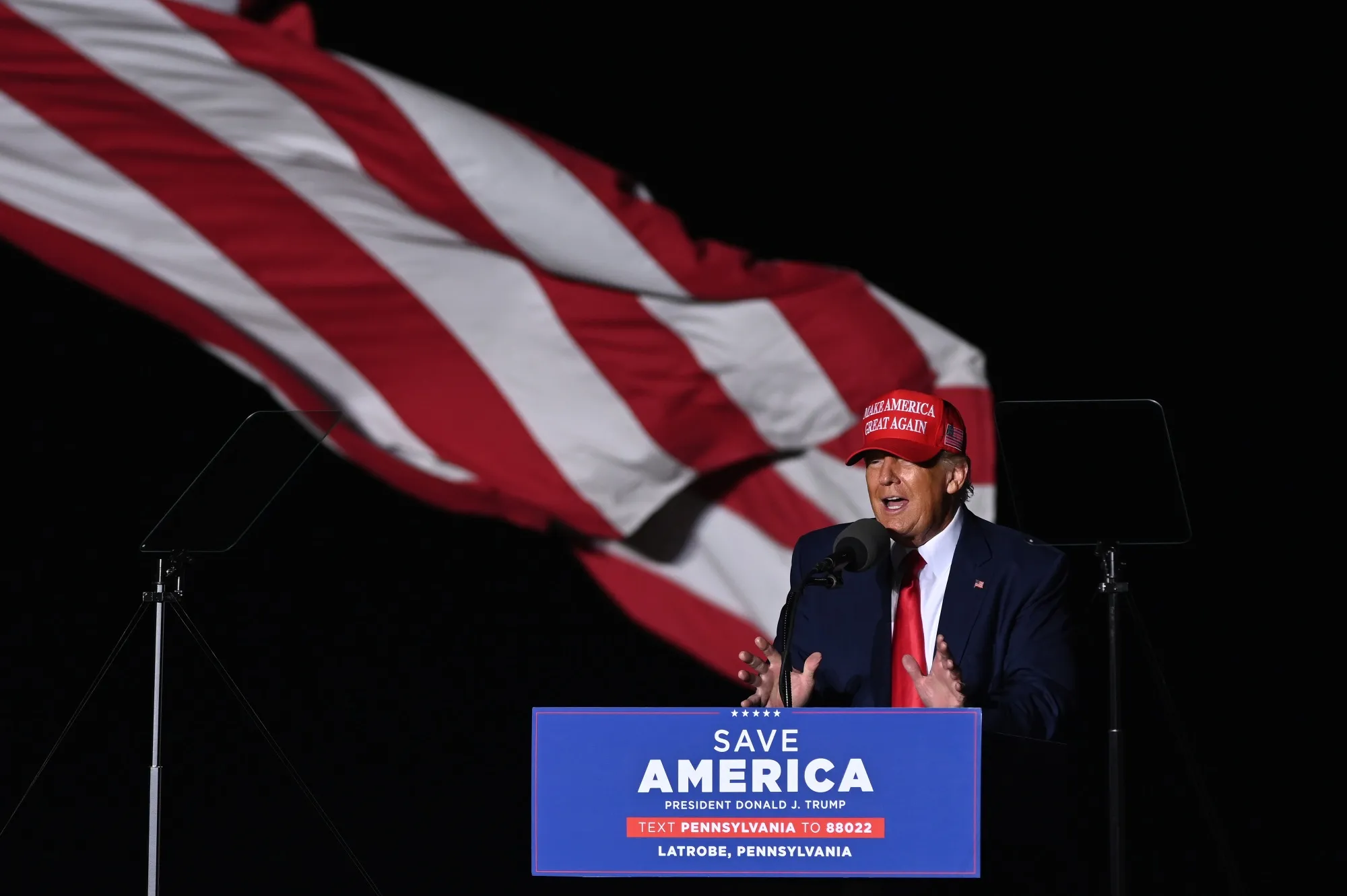 Donald Trump during a campaign rally in Latrobe, Nov. 5.
