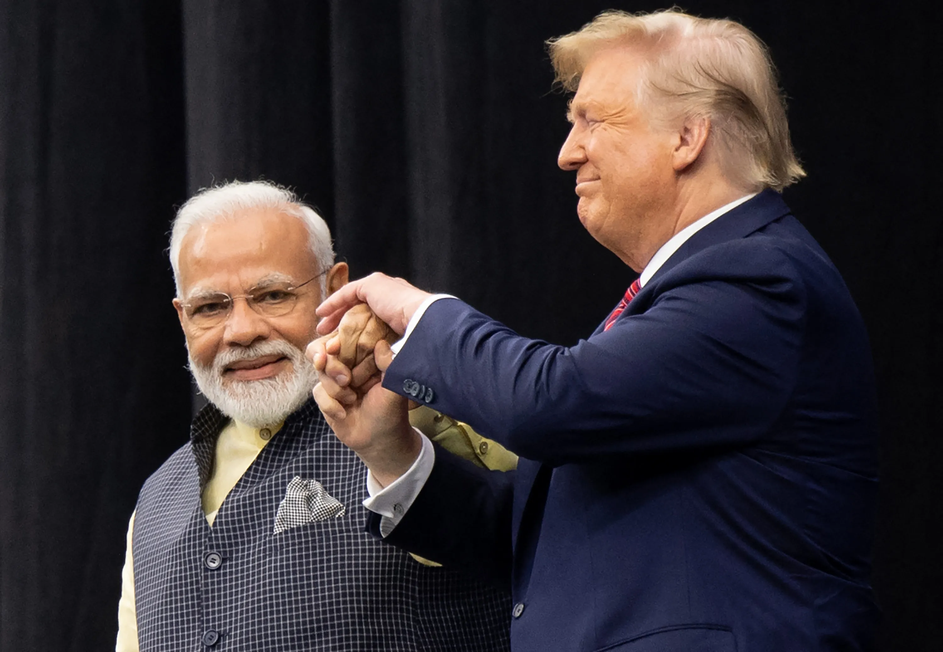 Donald Trump and Narendra Modi in 2019.&nbsp;